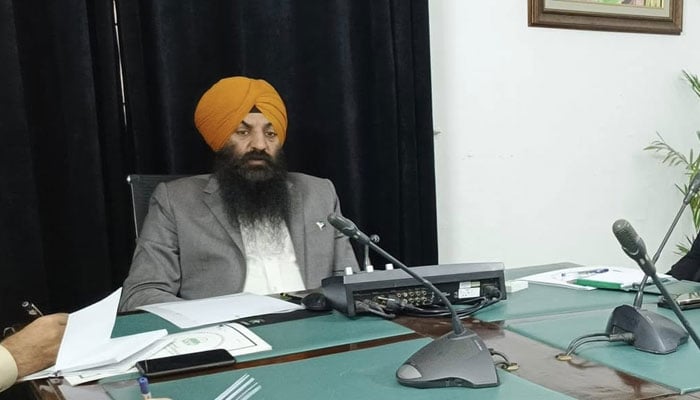 Provincial Minister for Minorities Ramesh Singh Arora chairs a meeting on November 29, 2024. — Facebook@RameshSinghArora