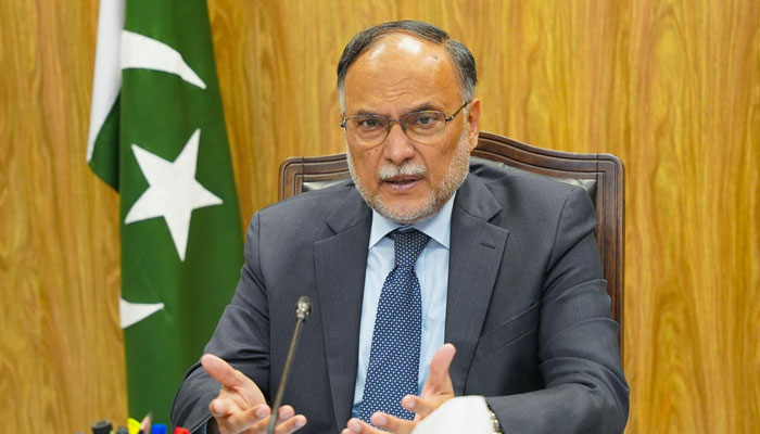 Planning and Development Minister Ahsan Iqbal speaks in a meeting on November 28, 2024. — Facebook@PlanComPakistan