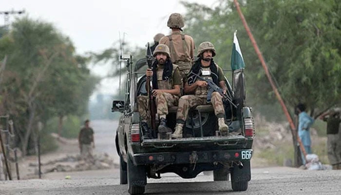 Pakistan Army soldiers patrol in Khyber Pakhtunkhwa. — AFP/File