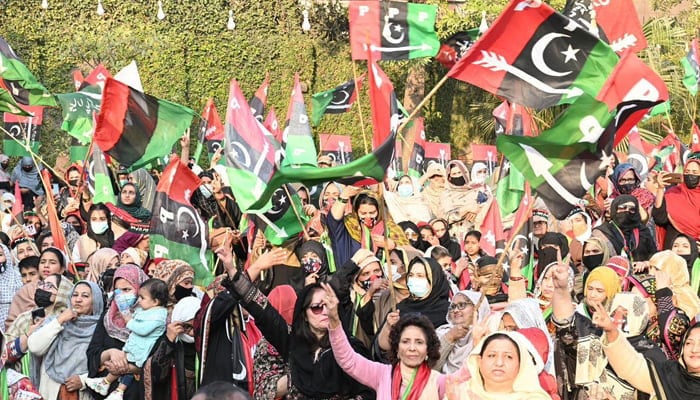 PPP workers during a party rally on December 13, 2023. — Facebook@Bilawalhouse