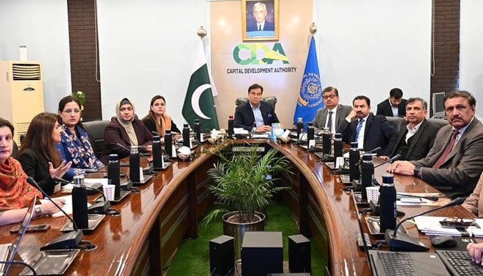 Chairman CDA and Chief Commissioner Muhammad Ali Randhawa chairs a meeting on a plan for introducing Telemedicine services at BHUs on December 2, 2024. — Facebook@cda.isb.pk