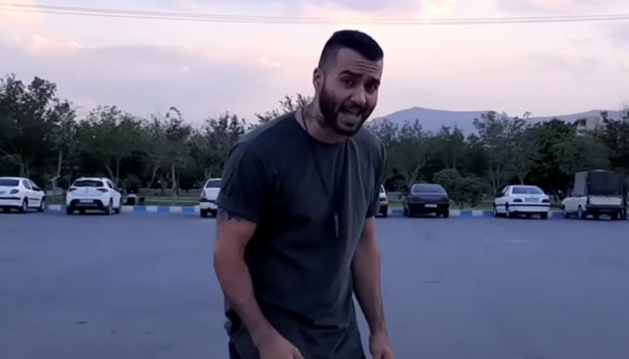 Iranian rapper Toomaj Salehi in music video for his protest song Mouse Hole, uploaded to YouTube on July 28, 2021. — Screengrab via YouTube@ToomajSalehi