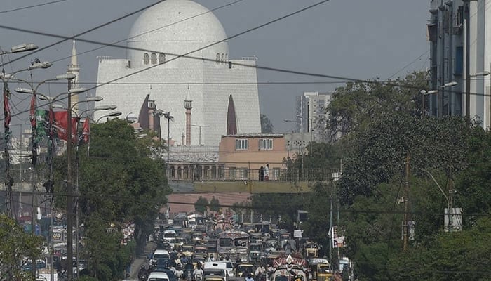 The Mazar-e-Quaid can be seen in Karachi in this undated picture. — AFP/File