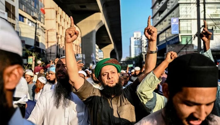 Bangladeshis protest against an attack on one of the countrys consulates in India. — AFP/File