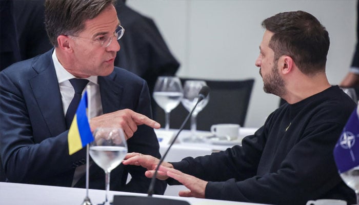 NATO chief Mark Rutte (left) with Ukraine´s President Volodymyr Zelensky. — AFP/File