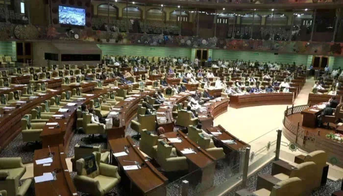 A view of the Sindh Assembly floor during a session on May 9, 2024. — Facebook@Bilawalhouse