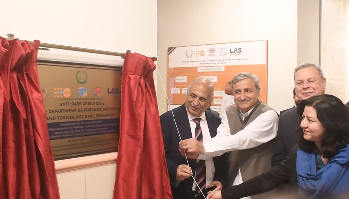 Inauguration of an anti-rape cell at the Department of Forensic Medicine and Toxicology, Khyber Medical College (KMC) on December 4, 2024. — Screengrab via Facebook@khybermc