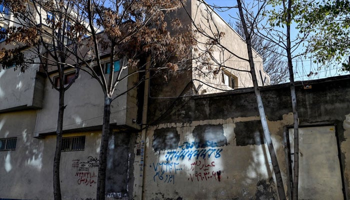 The building of the Afghan TV station that was shut down for dubbing vulgar programmes. — AFP/File