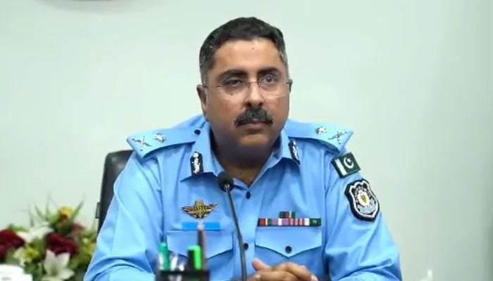 The Inspector General of Islamabad Police, Syed Ali Nasir Rizvi, seen in this still on April 22, 2024. — Facebook@IslamabadPolice