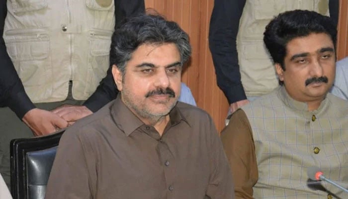 Sindhs Energy Minister Nasir Hussain Shah attends a meeting on March 24, 2024. — Facebook@Syed Nasir Hussain Shah