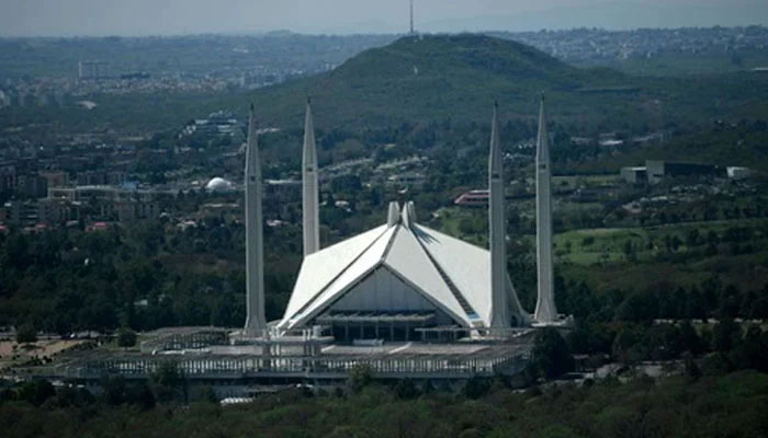 A representational image of Islamabads iconic Faisal Mosque in the federal capital. — AFP/File