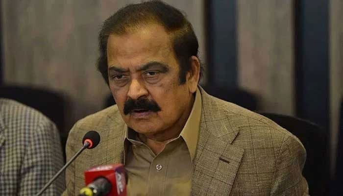 PMs Adviser on Political and Public Affairs Rana Sanaullah speaks during a press conference in Islamabad. — AFP/File