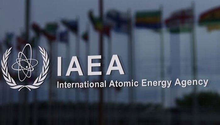 The logo of the International Atomic Energy Agency (IAEA) is seen at the IAEA headquarters. — Reuters/File