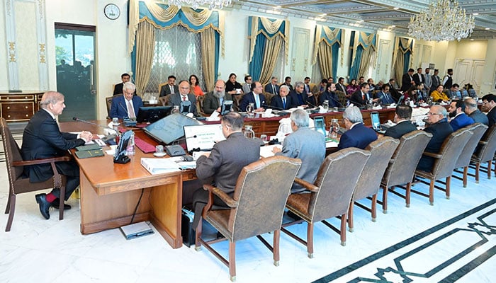 Prime Minister Muhammad Shehbaz Sharif chairs the Federal Cabinet Meeting on December 10, 2024.— PID