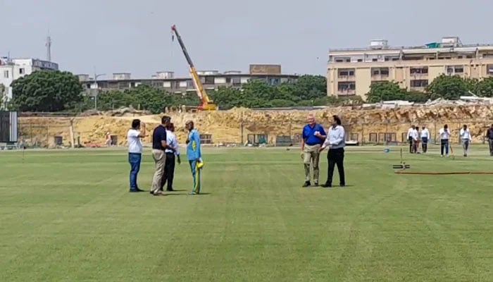 A file photo of International Cricket Council (ICC) delegation visits National Stadium in Karachi. — Reporter/File