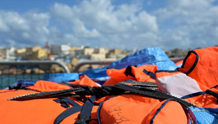 File photo of life-jackets aboard a German rescue ship operating in the Mediterranean taken on September 25, 2023. —AFP