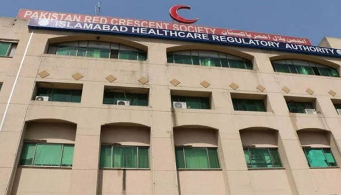 A picture of front view of the Islamabad Healthcare Regulatory Authority (IHRA) building. — IHRA website/File