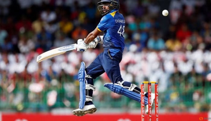 Sri Lankas Niroshan Dickwella plays a shot. — Reuters/File