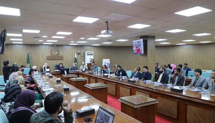 A one-day workshop on ‘Pronunciation Pedagogy’ at the Allama Iqbal Open University (AIOU) main campus on December 13, 2024. — Facebook@AIOU.OfficialAccount