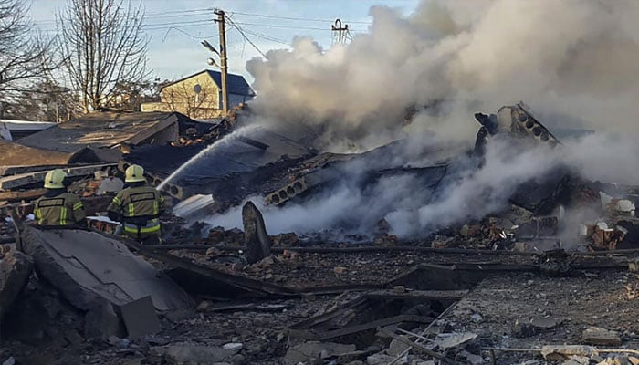 Resuce officer working at a site.— AFP/File