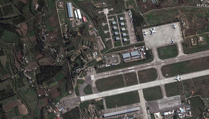 A satellite image shows northern section of Russian Khmeimim airbase, near Latakia, Syria, December 13, 2024. — Reuters