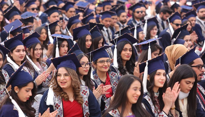 Graduates seen with caps and gowns in this image taken on December 14, 2024. — Facebook@official.iobm