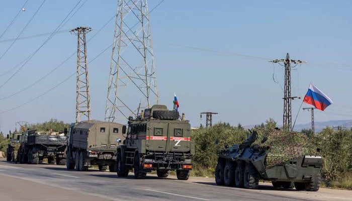 A Russian military convoy heads towards Hmeimim air base in Syrias coastal Latakia. — Reuters/File