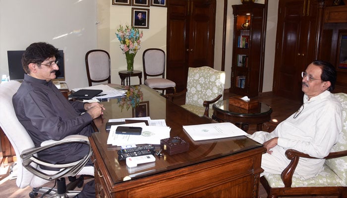 Sindh Chief Minister Syed Murad Ali Shah meets with MPA Sajid Ali Banbhan at CM House on December 14, 2024.— Facebook@SindhCMHouse