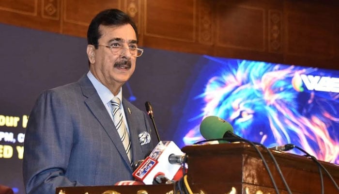 Chairman Senate, Syed Yousuf Raza Gilani addressing as Chief Guest at a Seminar Health Awareness and Recognition in Islamabad on December 15, 2024.— Facebook@YRGillani