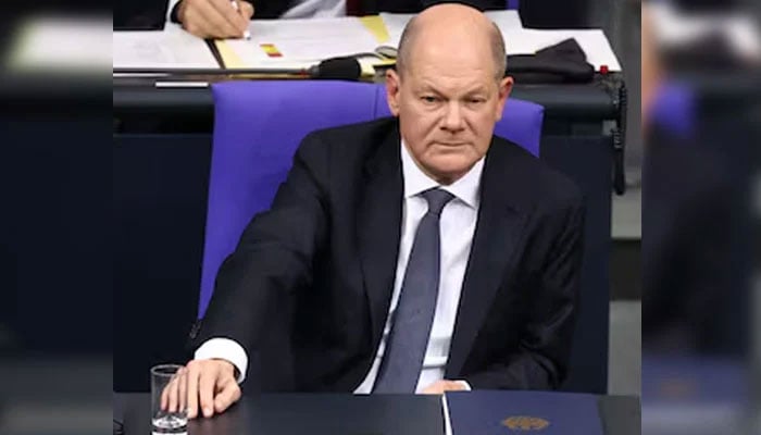 German Chancellor Olaf Scholz sits on the day of a confidence vote called by him to pave way for snap election, at lower house of parliament Bundestag in Berlin, Germany, December 16, 2024. — Reuters