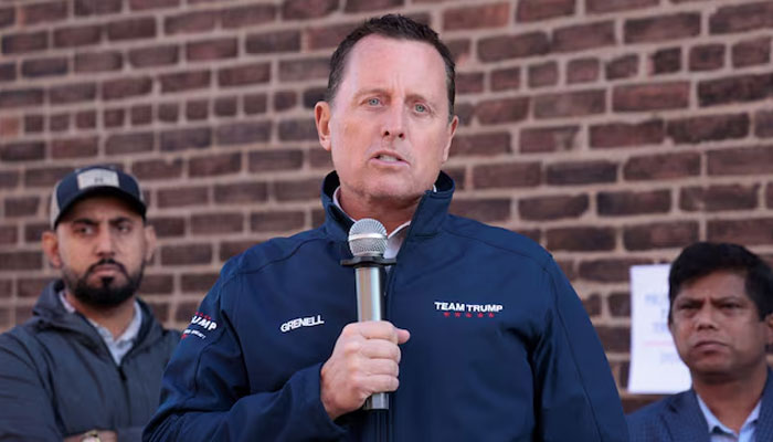 Richard Grenell speaks to the attendees of a Muslims and Bangladeshi Americans for Trump outreach event in Hamtramck, Michigan, US November 2, 2024. — Reuters