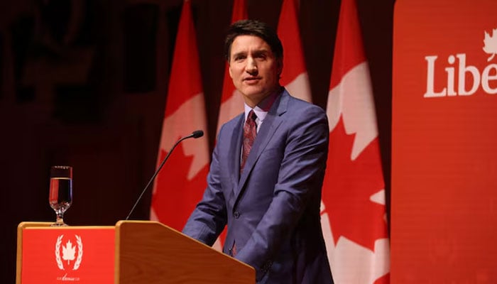 Canadas Prime Minister Justin Trudeau speaks at the Laurier Club holiday party in Gatineau, Quebec, Canada, December 16, 2024. — Reuters