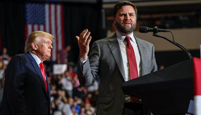 US Senator JD Vance speaks to the crowd at a rally held by former US president Donald Trump in Youngstown, Ohio, US, September 17, 2022. — Reuters