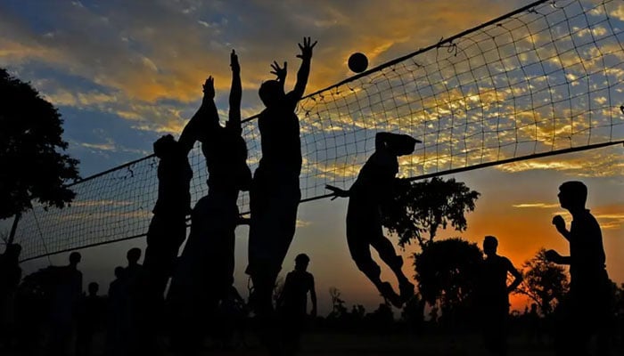 Representational image of volleyball players in action. — AFP