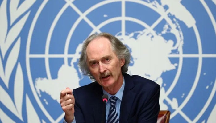 UN Special Envoy for Syria Geir Pedersen attends a news conference ahead of the meeting of the Syrian Constitutional Committee at the United Nations in Geneva, Switzerland, October 28, 2019. — Reuters