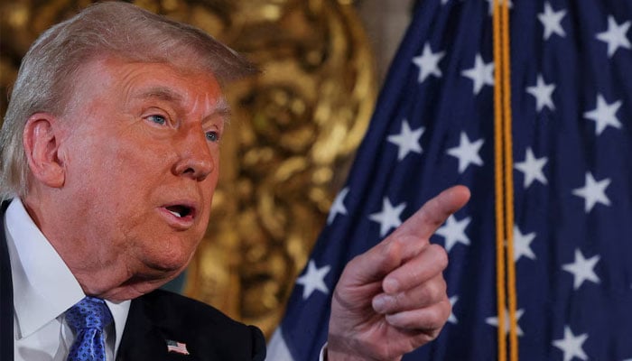 US President-elect Donald Trump delivers remarks at Mar-a-Lago in Palm Beach, Florida, US, December 16, 2024. — Reuters