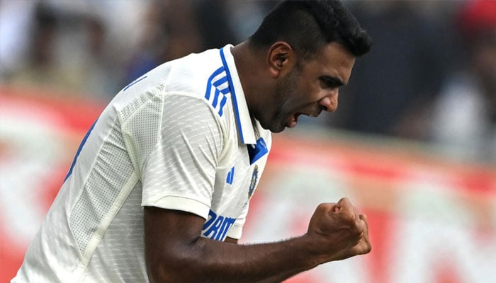 Indias Ravichandran Ashwin can be seen in celebrating. —AFP/File