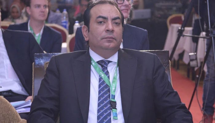 The image released on Jan 15, 2024 shows President of the FPCCI Arif Ikram Sheikh at an event. — Facebook@atifikramsheikh