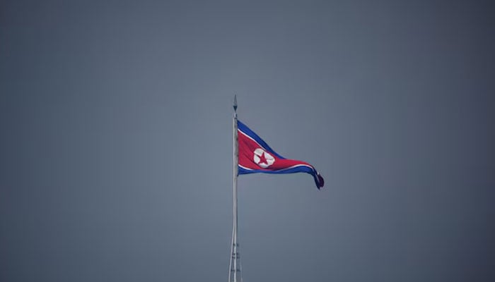 A North Korean flag flutters at the propaganda village of Gijungdong in North Korea, in this picture taken near the truce village of Panmunjom inside the demilitarized zone (DMZ) separating the two Koreas, South Korea, July 19, 2022. — Reuters