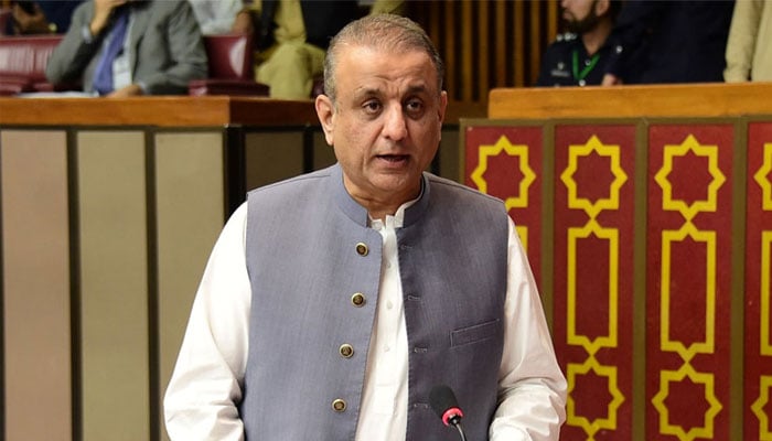 Federal Minister for Privatisation Abdul Aleem Khan speaks during the Question Hour at National Assembly. — Radio Pakistan/File