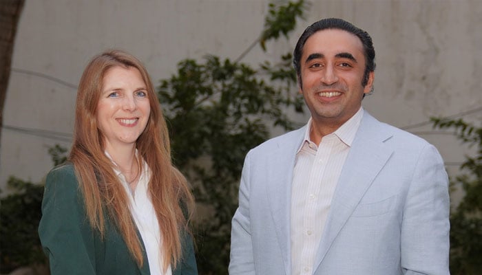 Pakistan Peoples Party Chairman Bilawal Bhutto Zardari met British High Commissioner to Pakistan Jane Marriott at Bilawal House on Thursday December 19,2024. — Facebook@Bilawalhouse