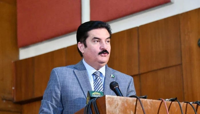 Governor of Khyber Pakhtunkhwa, Faisal Karim Kundi addresses at an event on October 15, 2024. — Facebook@FaisalKarimKundi