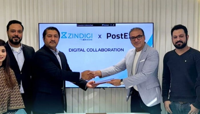 An image from the MoU signing ceremony between Zindagi and PostEx.— LinkedIn@zindigi/File