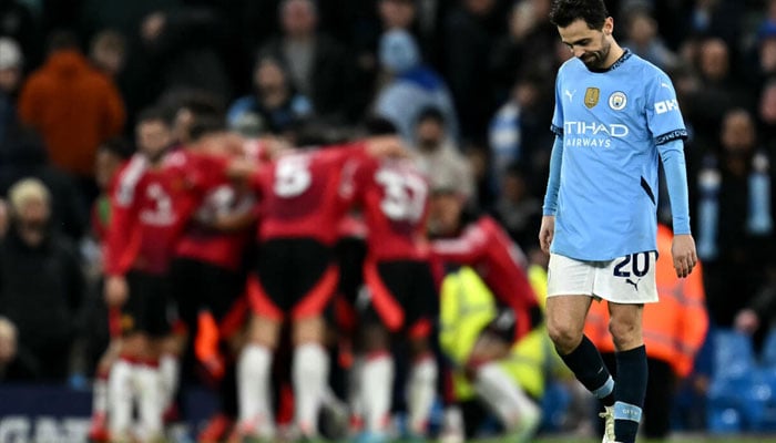 A Manchester City oplayer seen dejected in this image. — AFP/File