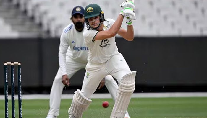 Australian batsman Sam Konstas plays a shot during Australia A vs India A match at the Melbourne Cricket Ground. — AFP/File