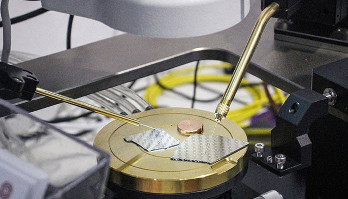 This photo taken on March 22, 2024, shows semiconductor products displayed during the SEMICON China semiconductor exhibition in Shanghai. — AFP