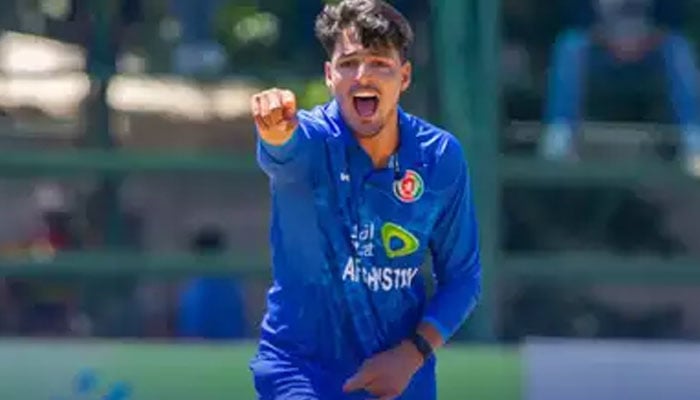 Afghanistan teenage spinner reacts during Zimbabwe match in the final ODI in Harare. — ACB/File