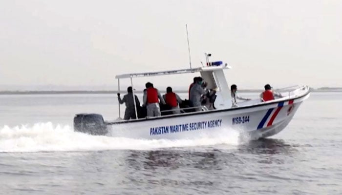 The picture shows a Pakistan Maritime Security Agency (PMSA) boat. — Radio Pakistan/File