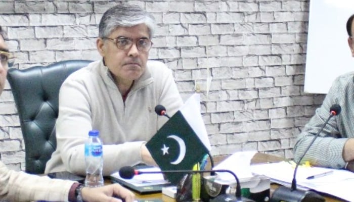 Department of Specialised Healthcare and Medical Education (SHC&ME) Punjab Secretary Azmat Mahmood chairing a meeting. —Facebook/ @phimcpk/ File