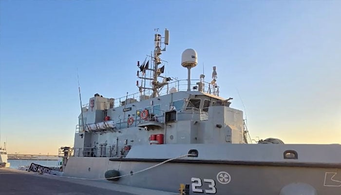 Pakistan Navy (PN) ship PNS RASADGAR.— Screengrab via YouTube@PakisanNavy/File